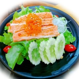 สลัดปูอัดไข่กุ้ง น้ำข้น