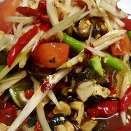 ส้มตำหอยเชอรี่ปลาร้านัว