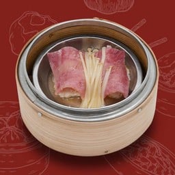 แฮมห่อเห็ดเข็มทองไส้หมูสับน้ำแดง