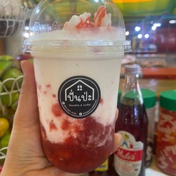 นมสดปั่น สตอเบอรี่