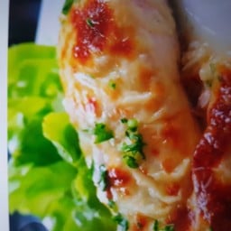 แชลมอนย่างอบชีส