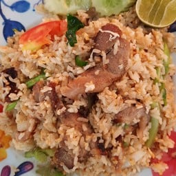 ข้าวผัดคอหมูย่าง