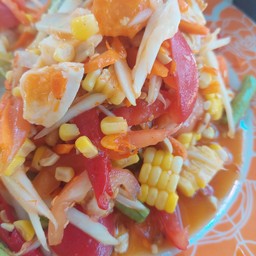 ตำไทข้าวโพดไข่เค็ม