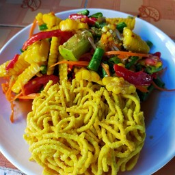 ตำข้าวโพดหมี่กรอบ