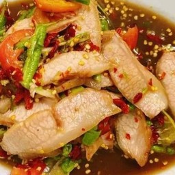 ตำเหลาคอหมูย่าง