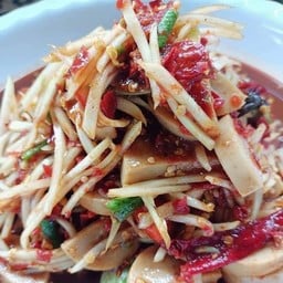ตำปลาร้า+หมูยอ