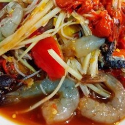 ตำไทย + หอยดอง + กุ้งสด