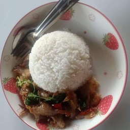 ผัดกระเพราคอหมู