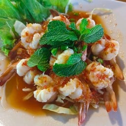 กุ้งแช่น้ำปลา ผมทานแบบสุกนะครับ ที่ร้านมีทั้งสุกและดิบ