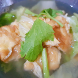 มังสวิรัติ_ต้มจืดไข่เจียวผักกาดขาว