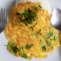 มังสวิรัติ_ข้าวไข่เจียวคึ่นช่าย