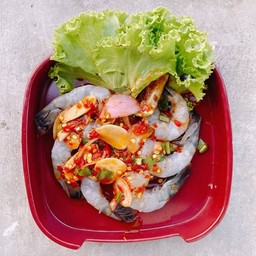 ยำกุ้งสดปลาร้า