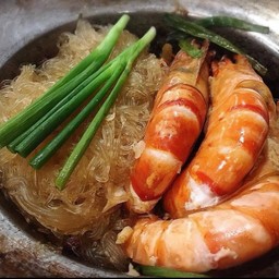 กุ้งลายเสืออบวุ้นเส้น