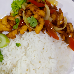 ข้าวไก่ทอดขมิ้น