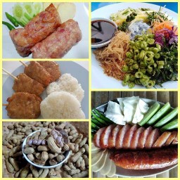 ร้านแม่มะลิ (กรีนเวย์) ข้าวมันไก่  ไส้อั่วย่าง หมูปิ้ง แหนม ถั่วต้ม