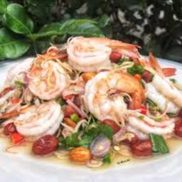 ยำตะใคร้กุ้งสด