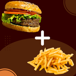 เบอร์เกอร์ เนื้อ + เฟรนฟราย