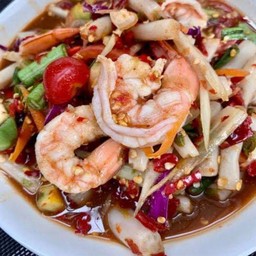 ตำกุ้งลวก