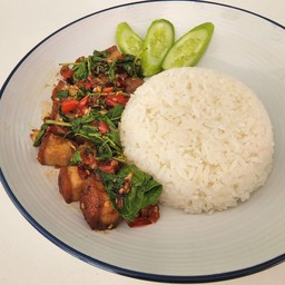 ข้าวกะเพราหมูกรอบ