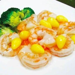 กุ้งผัดแปะก๊วย