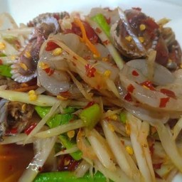 ตำกุ้งสดหอยแครง