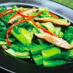 ผัดผักไต้หวันเห็ดหอม