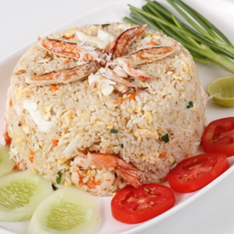 ข้าวผัดปู + กุ้ง (ใหญ่)