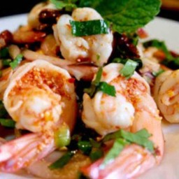 ลาบกุ้ง (กับข้าว)