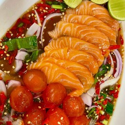 ยำสองใจ แซลม่อน ไข่แดงเค็ม