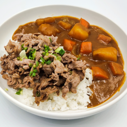 ข้าวหน้าแกงกะหรี่เนื้อวากิว