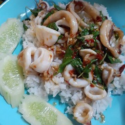 กะเพราปลาหมึก.