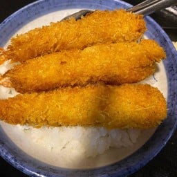 ข้าวหน้ากุ้งทอด