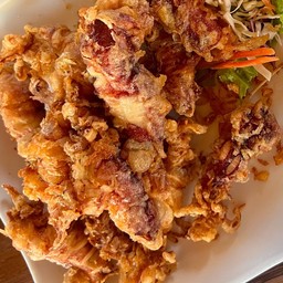 หมึกทอดกระเทียม