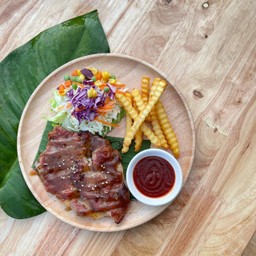 สเต็กสันคอBBQ