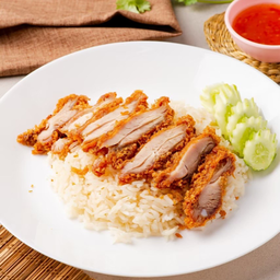 ข้าวมันไก่ทอดธรรมดา