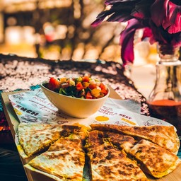 Spicy Chicken Curry and Cheese Tortilla