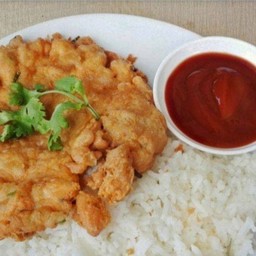 [อร่อยซ่ากับโค้ก] ข้าวไข่เจียวกุ้งสับ +  โค้ก ออริจินัล (กระป๋อง)
