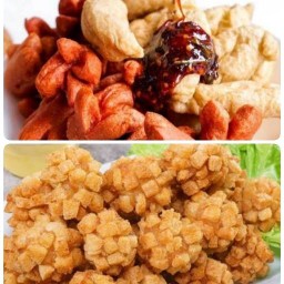 ไส้กรอกแดง ลูกชิ้นปลาระเบิด ซอยพะเนียง สามกอง