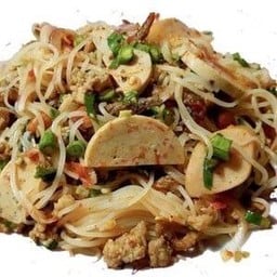 ยำขนมจีนหมูสับหมูยอ