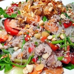 ยำวุ้นเส้นโบราน กุ้งแห้ง ถั่วลิสง