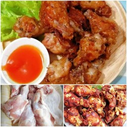 น่องไก่ ทอดกระเทียมพริกไทย set12ชิ้น รอทอด10นาที