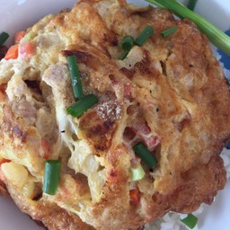 Minced Pork Omelette With Rice