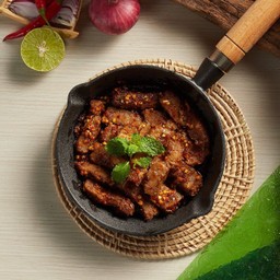 B06หมูสะดุ้งกะทะร้อน Cry Tiger (pork)