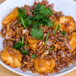 เต้าไข่หมูสับทอดกระเทียม