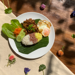 ข้าวหมูทอดกระเทียม