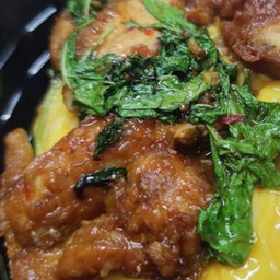 เมี่ยงปลาเผาอบโอ่ง (วัดดงมูลเหล็ก)