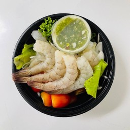 ยำกุ้งสดซีฟู๊ด7-8 ตัว