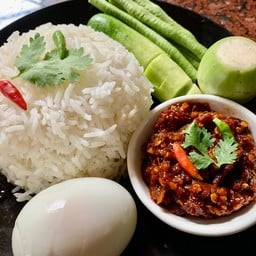 เซทข้าว..น้ำพริกตาแดง..ไข่ต้ม (กดเลือกน้ำพริก)