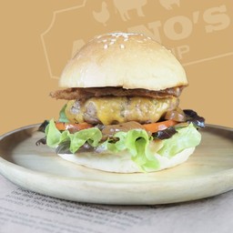 เบอร์เกอร์หมูสไปซี่พอร์ค