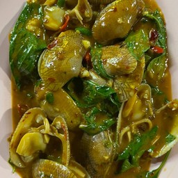 หอยลายผัดน้ำพริกเผา